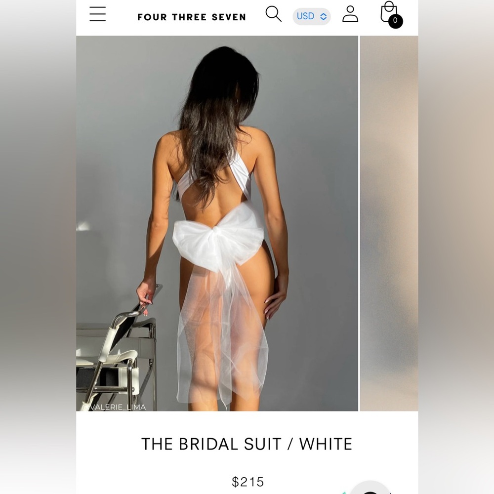 437 Bridal One-piece swimsuit